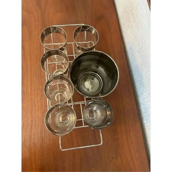 Highball Faded Barware Set of 6 with Ice Bucket - Picture 3 of 4